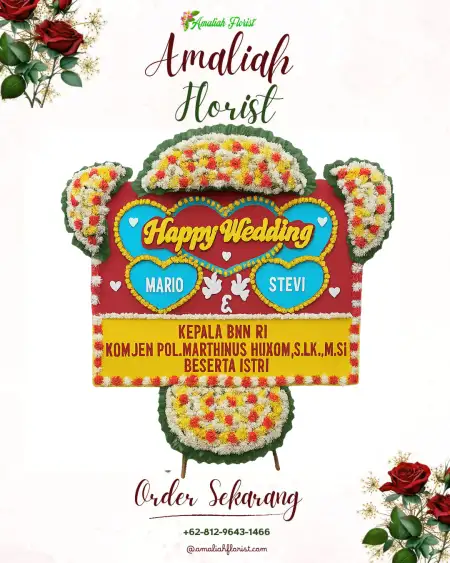 Papan Bunga Pernikahan Sidogede